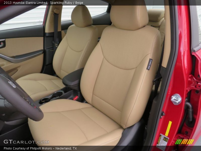 Sparkling Ruby / Beige 2013 Hyundai Elantra Limited