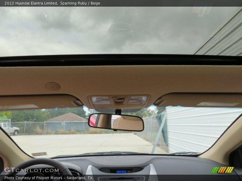 Sparkling Ruby / Beige 2013 Hyundai Elantra Limited