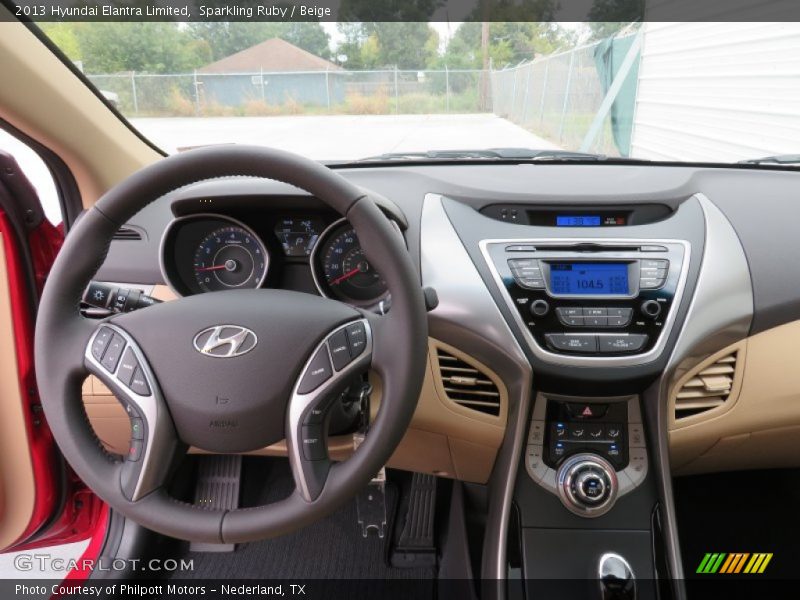 Sparkling Ruby / Beige 2013 Hyundai Elantra Limited