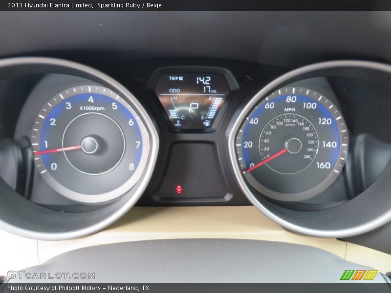 Sparkling Ruby / Beige 2013 Hyundai Elantra Limited