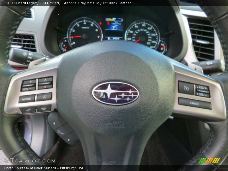 Graphite Gray Metallic / Off Black Leather 2013 Subaru Legacy 2.5i Limited