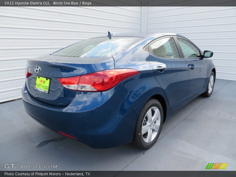 Windy Sea Blue / Beige 2013 Hyundai Elantra GLS