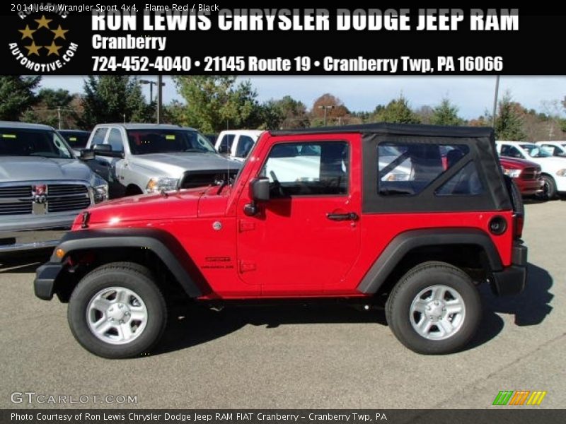 Flame Red / Black 2014 Jeep Wrangler Sport 4x4