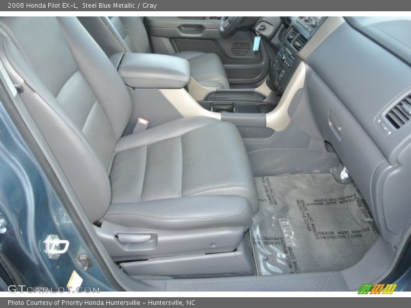 Steel Blue Metallic / Gray 2008 Honda Pilot EX-L