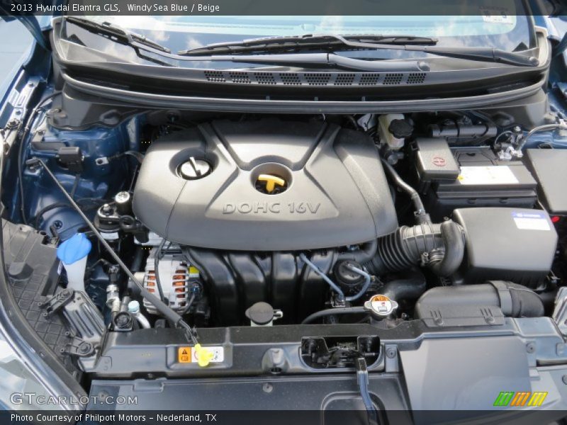 Windy Sea Blue / Beige 2013 Hyundai Elantra GLS