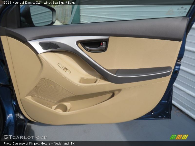 Windy Sea Blue / Beige 2013 Hyundai Elantra GLS