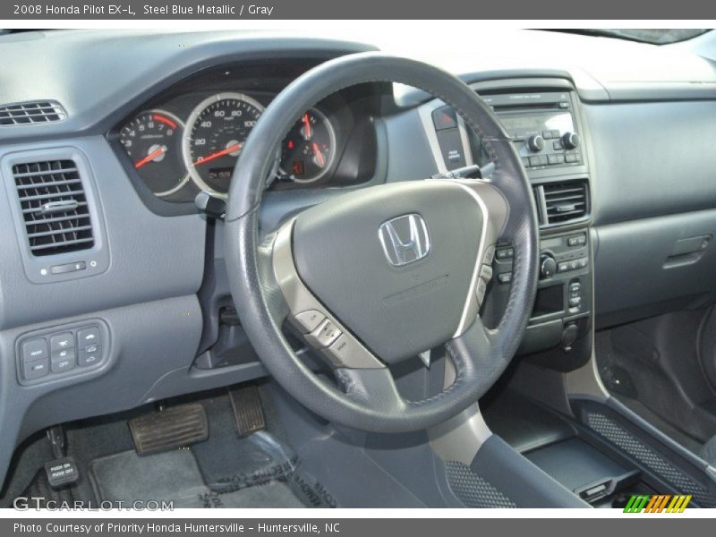 Steel Blue Metallic / Gray 2008 Honda Pilot EX-L