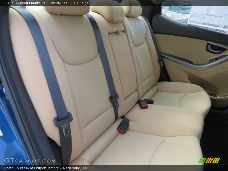 Windy Sea Blue / Beige 2013 Hyundai Elantra GLS