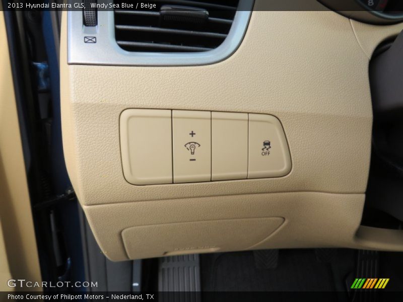 Windy Sea Blue / Beige 2013 Hyundai Elantra GLS