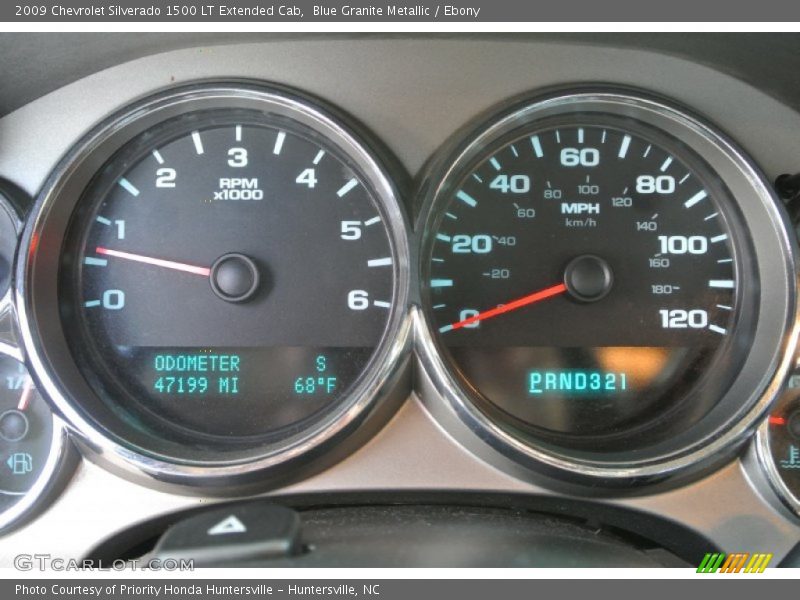 Blue Granite Metallic / Ebony 2009 Chevrolet Silverado 1500 LT Extended Cab