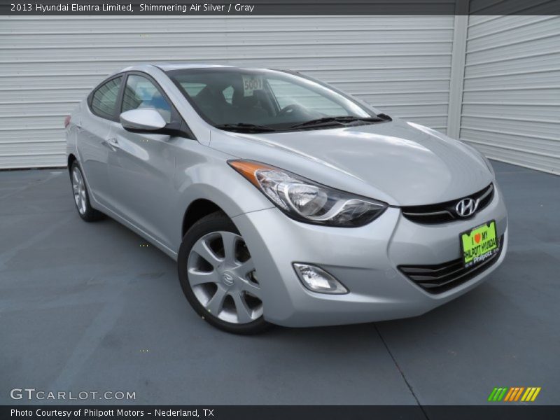 Shimmering Air Silver / Gray 2013 Hyundai Elantra Limited