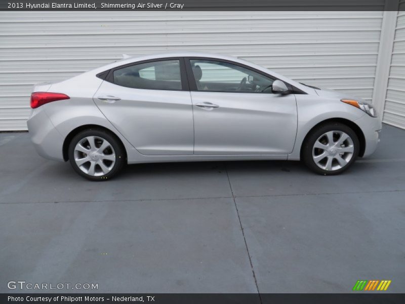 Shimmering Air Silver / Gray 2013 Hyundai Elantra Limited
