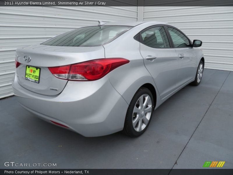 Shimmering Air Silver / Gray 2013 Hyundai Elantra Limited