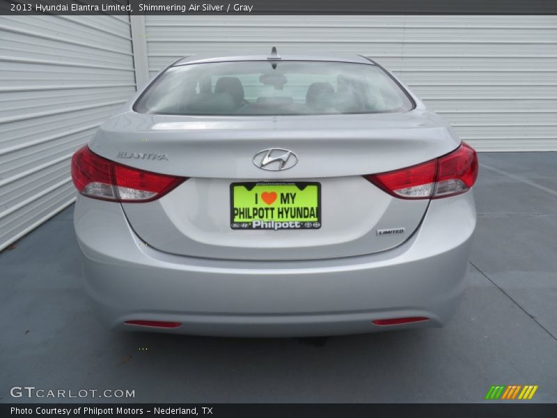 Shimmering Air Silver / Gray 2013 Hyundai Elantra Limited