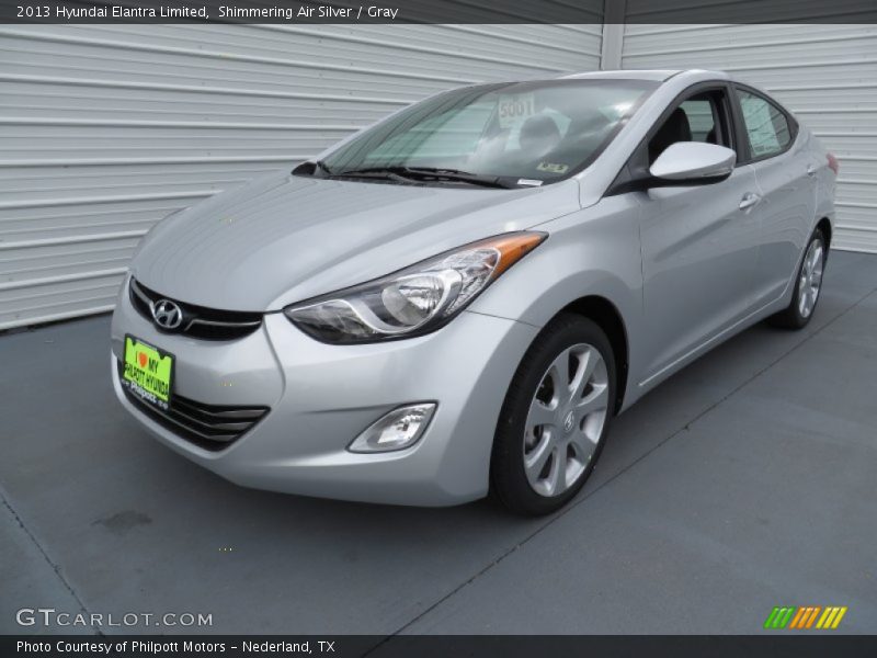 Shimmering Air Silver / Gray 2013 Hyundai Elantra Limited