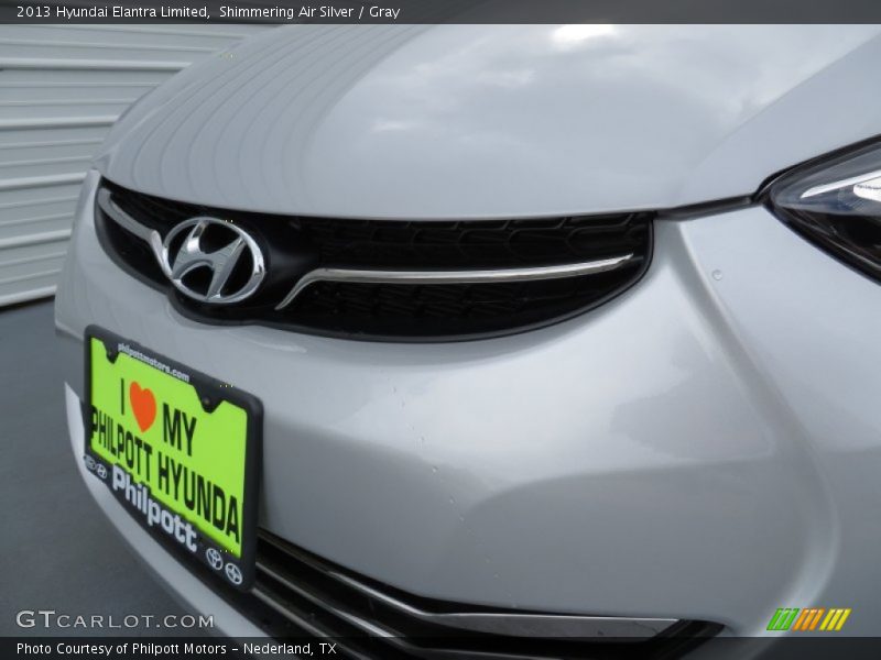 Shimmering Air Silver / Gray 2013 Hyundai Elantra Limited