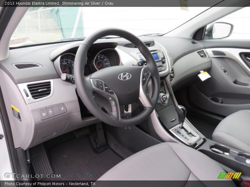 Shimmering Air Silver / Gray 2013 Hyundai Elantra Limited