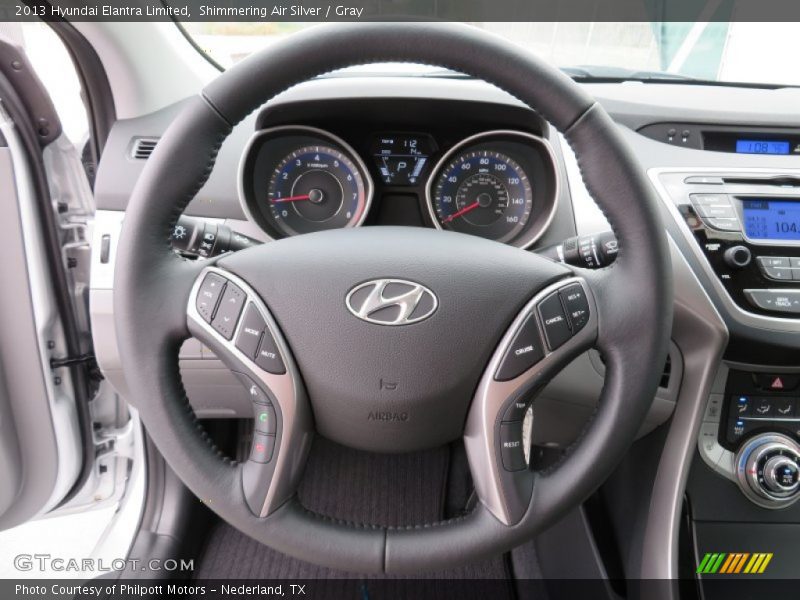 Shimmering Air Silver / Gray 2013 Hyundai Elantra Limited