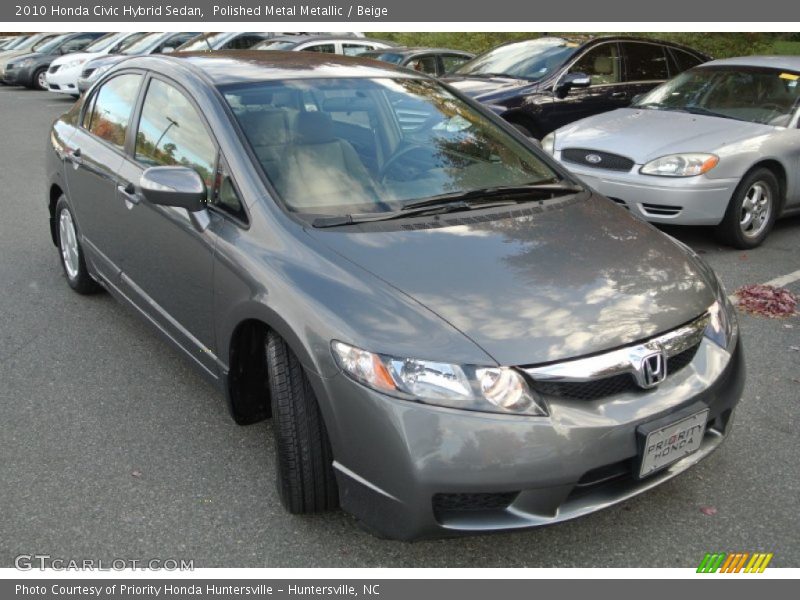 Polished Metal Metallic / Beige 2010 Honda Civic Hybrid Sedan