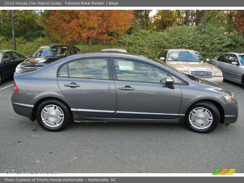 Polished Metal Metallic / Beige 2010 Honda Civic Hybrid Sedan