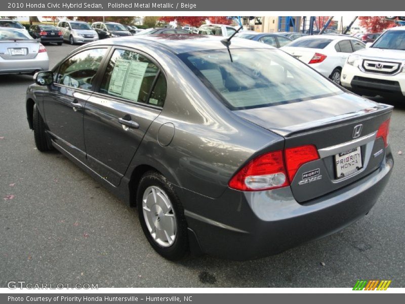 Polished Metal Metallic / Beige 2010 Honda Civic Hybrid Sedan