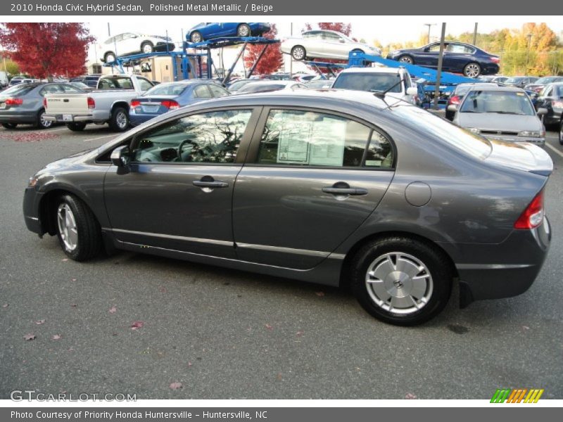 Polished Metal Metallic / Beige 2010 Honda Civic Hybrid Sedan