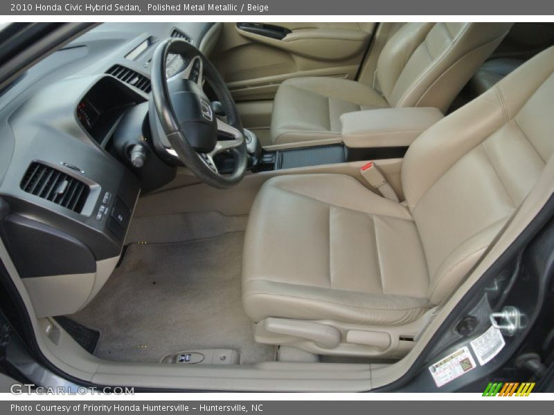 Polished Metal Metallic / Beige 2010 Honda Civic Hybrid Sedan
