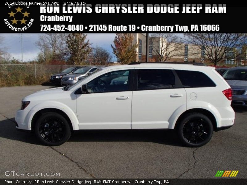 White / Black 2014 Dodge Journey SXT AWD