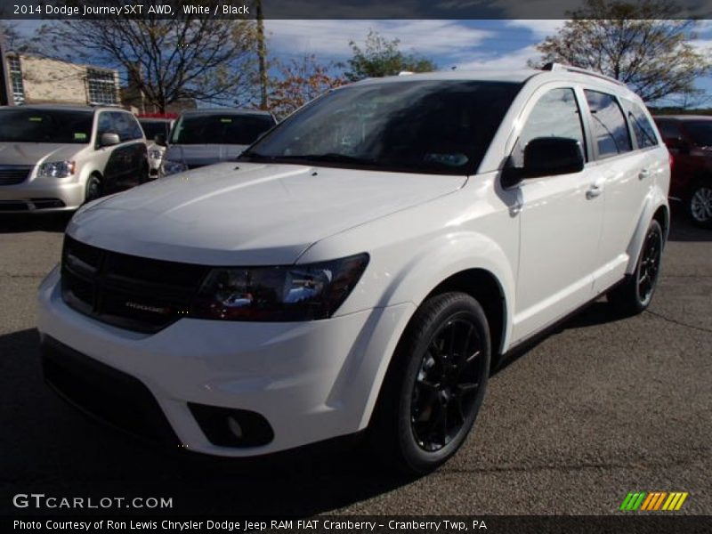 White / Black 2014 Dodge Journey SXT AWD