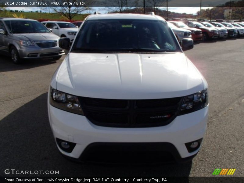 White / Black 2014 Dodge Journey SXT AWD