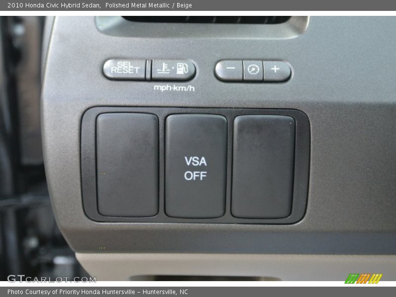 Polished Metal Metallic / Beige 2010 Honda Civic Hybrid Sedan