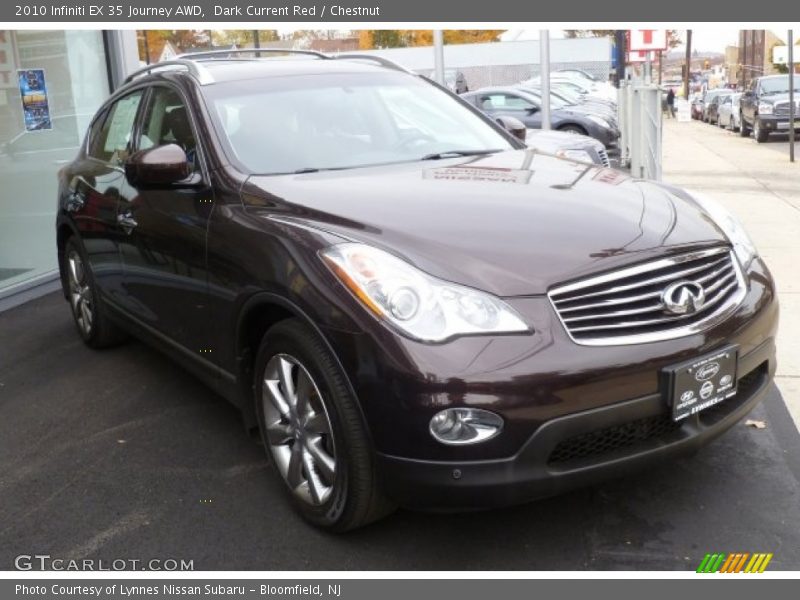 Dark Current Red / Chestnut 2010 Infiniti EX 35 Journey AWD