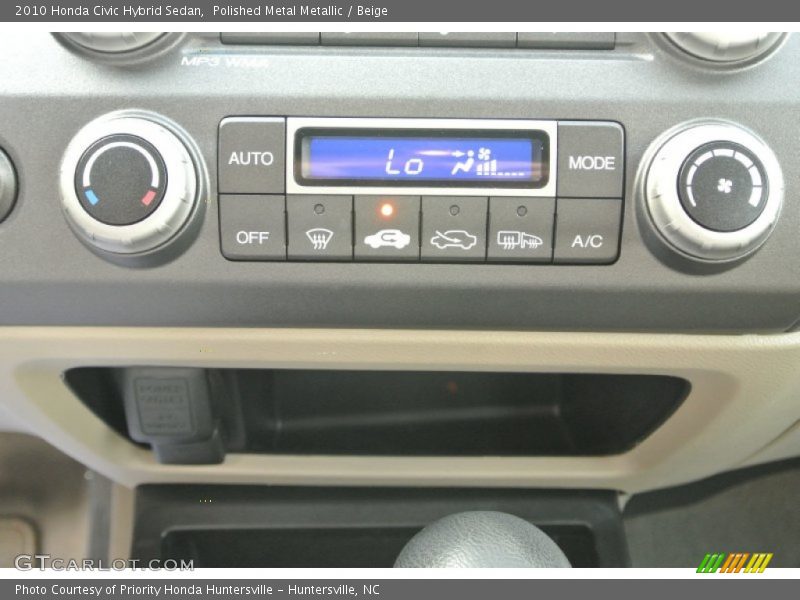 Polished Metal Metallic / Beige 2010 Honda Civic Hybrid Sedan