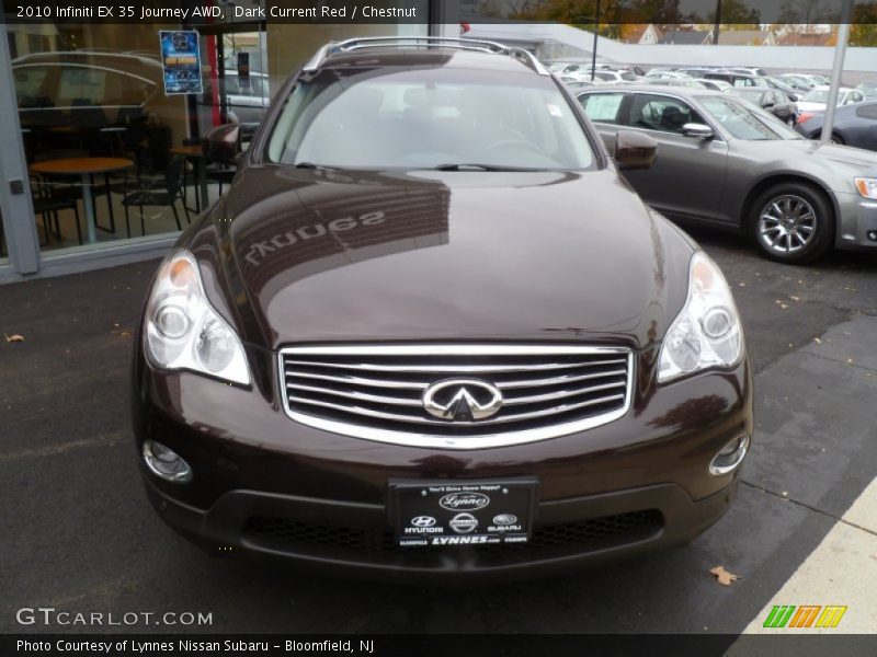 Dark Current Red / Chestnut 2010 Infiniti EX 35 Journey AWD