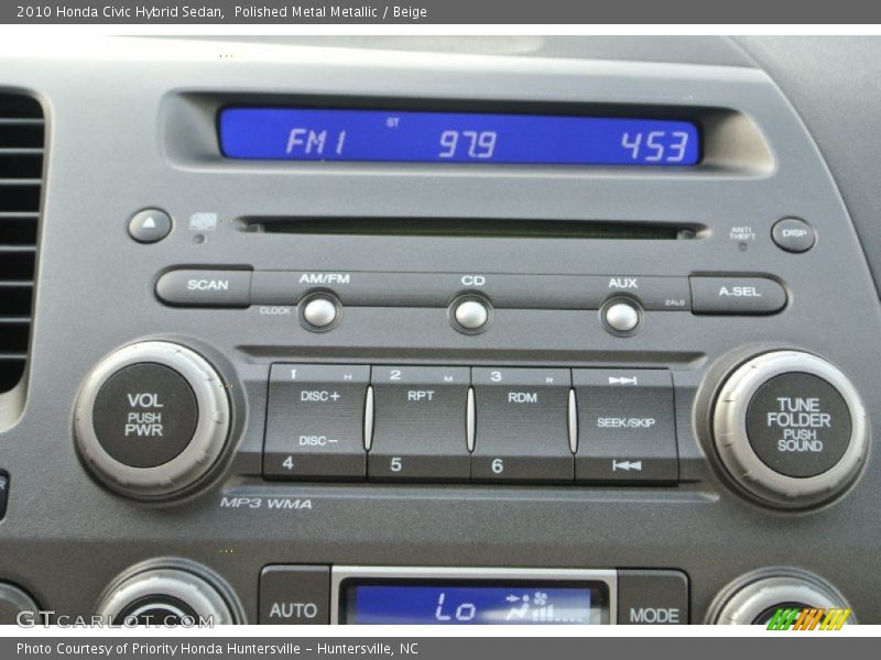 Polished Metal Metallic / Beige 2010 Honda Civic Hybrid Sedan