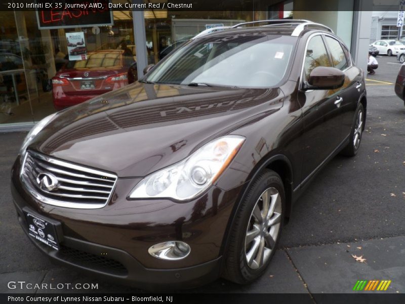 Dark Current Red / Chestnut 2010 Infiniti EX 35 Journey AWD