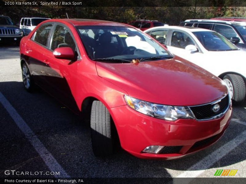 Spicy Red / Black Sport 2010 Kia Forte SX
