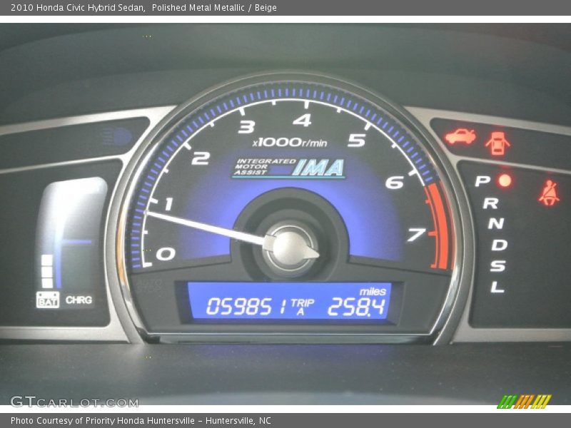 Polished Metal Metallic / Beige 2010 Honda Civic Hybrid Sedan