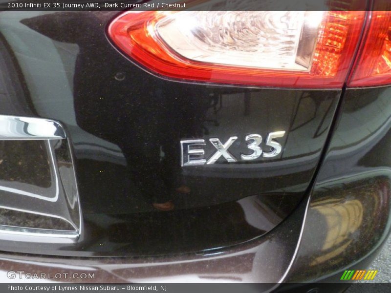 Dark Current Red / Chestnut 2010 Infiniti EX 35 Journey AWD