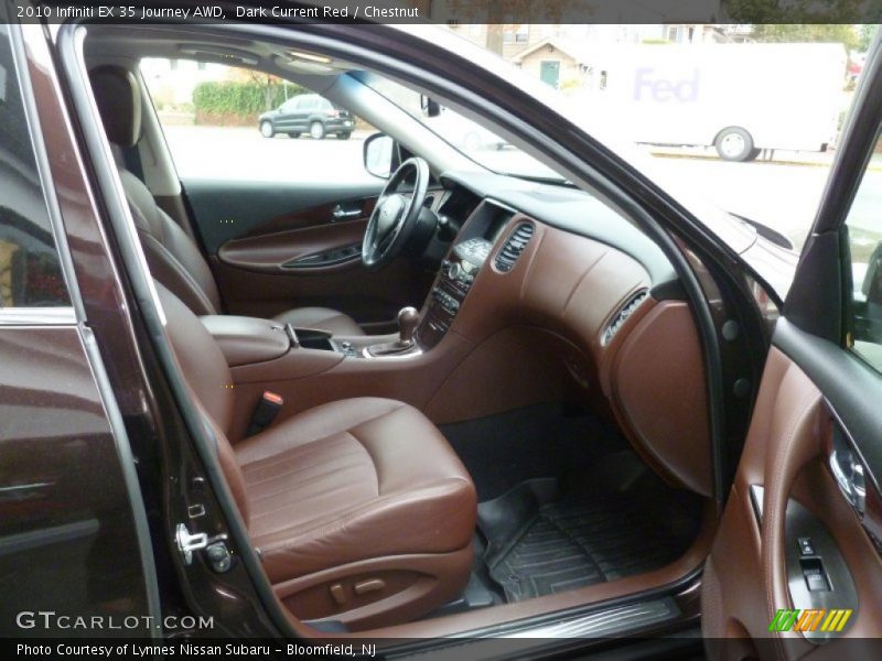Dark Current Red / Chestnut 2010 Infiniti EX 35 Journey AWD