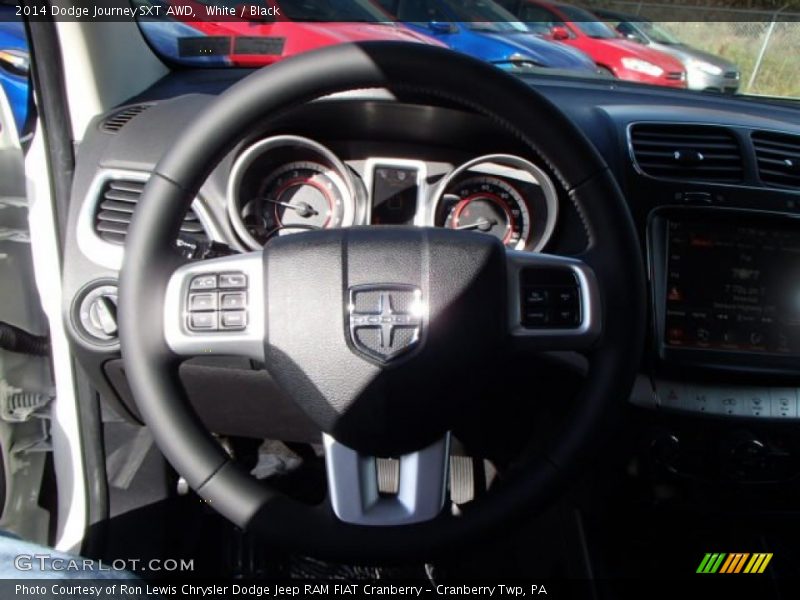 White / Black 2014 Dodge Journey SXT AWD