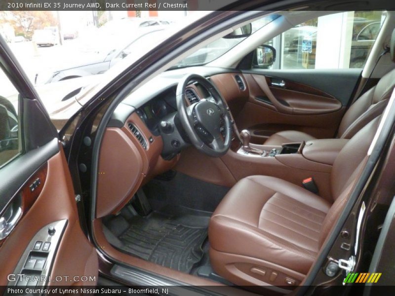 Dark Current Red / Chestnut 2010 Infiniti EX 35 Journey AWD