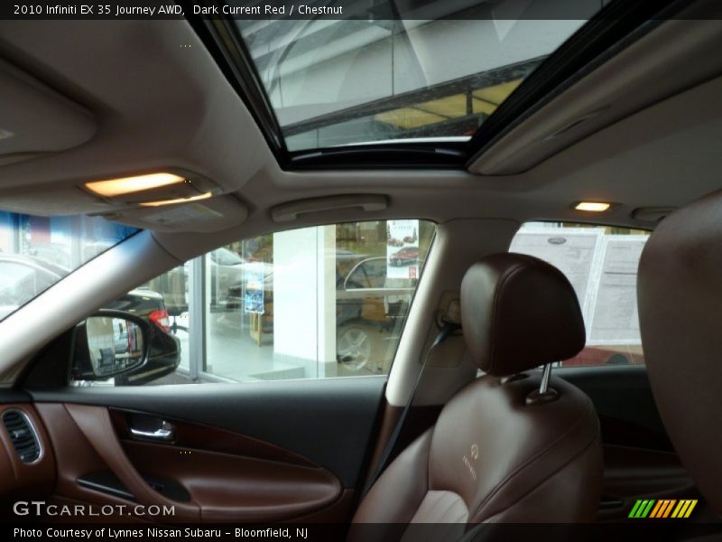 Dark Current Red / Chestnut 2010 Infiniti EX 35 Journey AWD