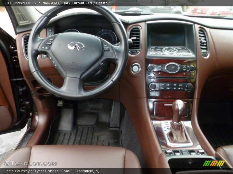 Dark Current Red / Chestnut 2010 Infiniti EX 35 Journey AWD