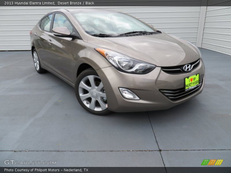 Desert Bronze / Black 2013 Hyundai Elantra Limited