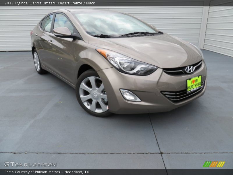 Desert Bronze / Black 2013 Hyundai Elantra Limited