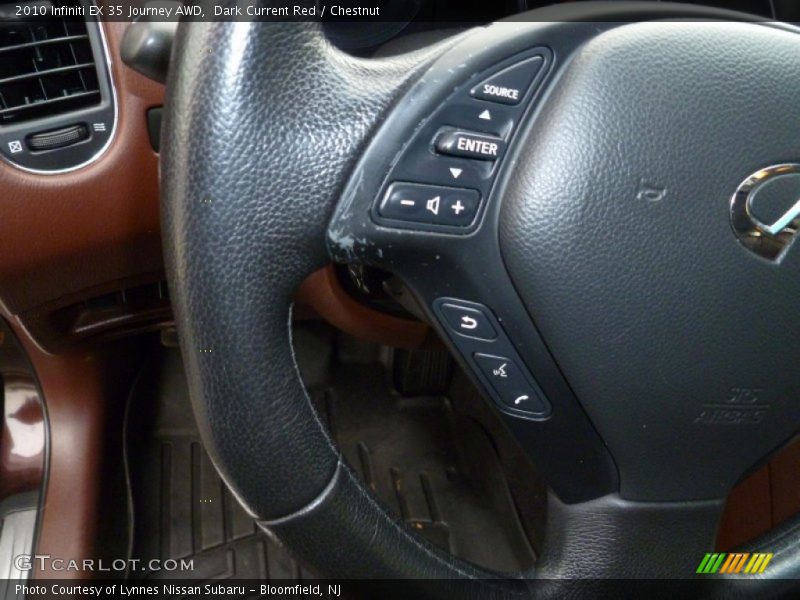 Dark Current Red / Chestnut 2010 Infiniti EX 35 Journey AWD