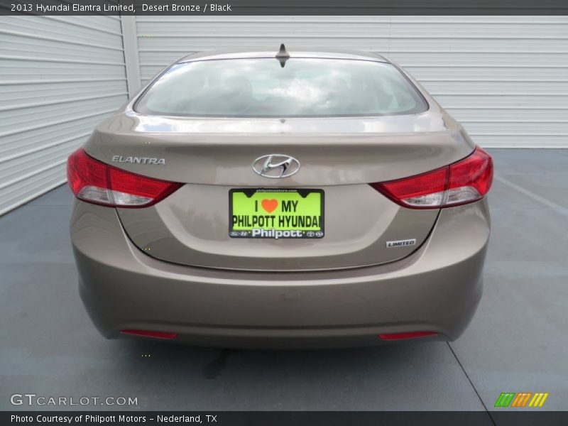 Desert Bronze / Black 2013 Hyundai Elantra Limited