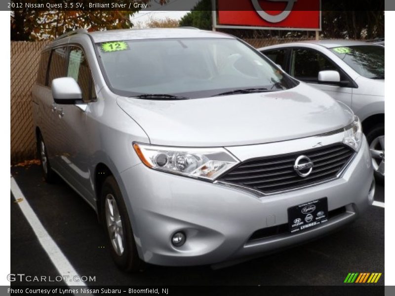 Brilliant Silver / Gray 2012 Nissan Quest 3.5 SV