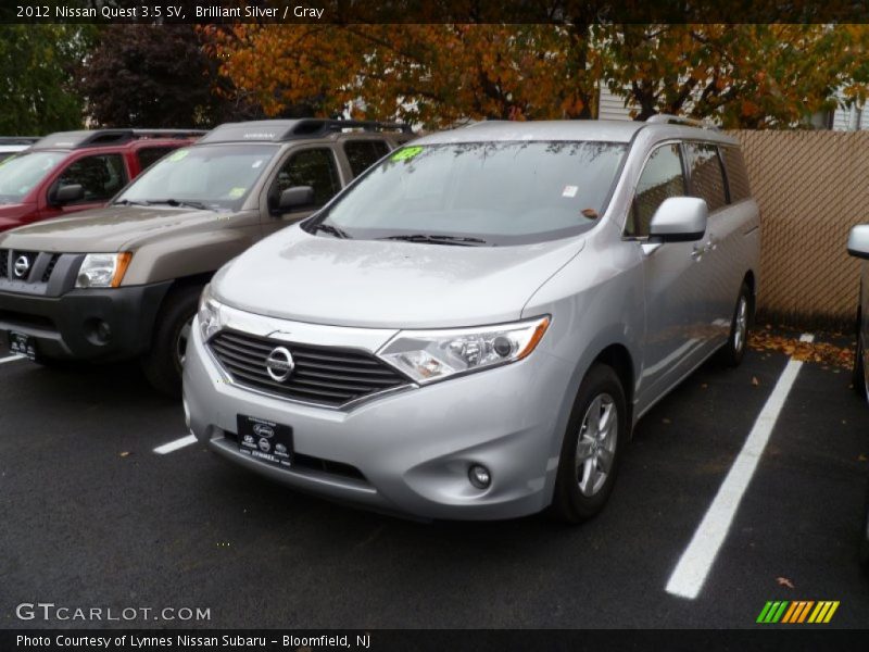 Brilliant Silver / Gray 2012 Nissan Quest 3.5 SV